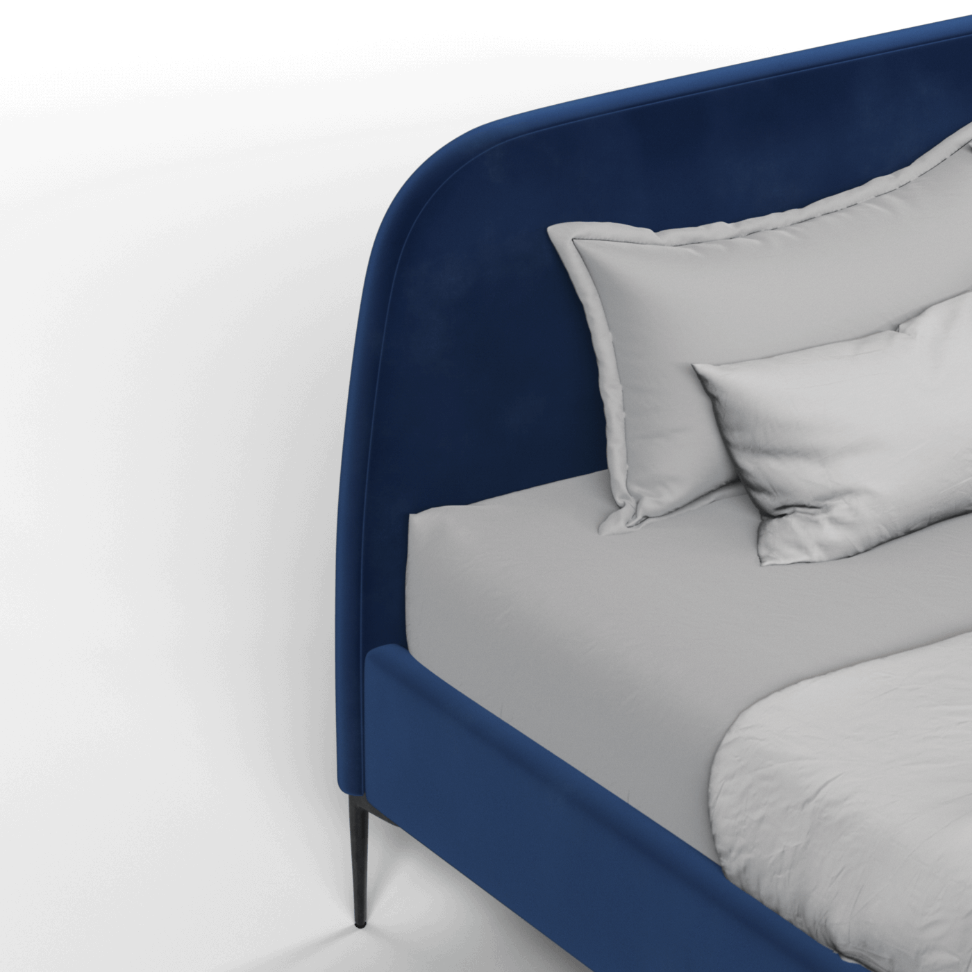 Anna Upholstered Bed with Vertical Headboard Detailing