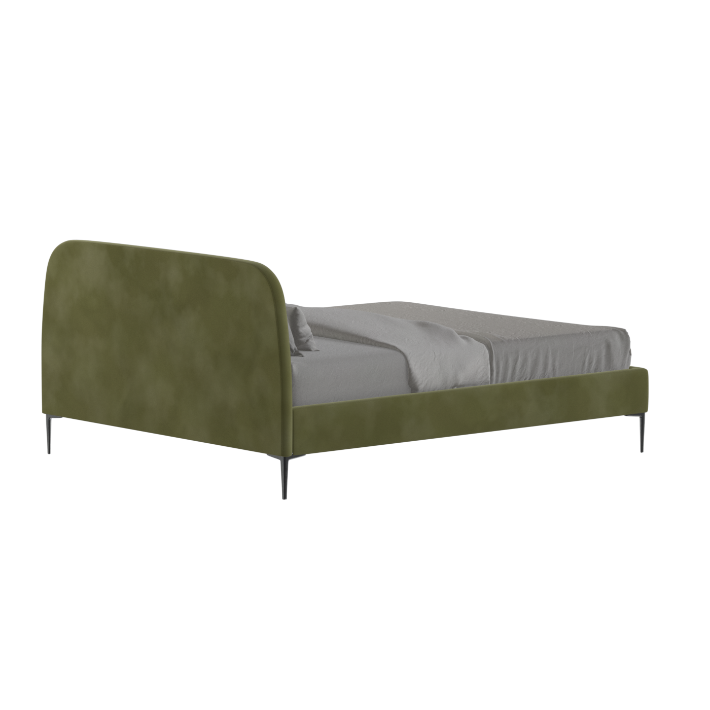 Anna Upholstered Bed with Vertical Headboard Detailing