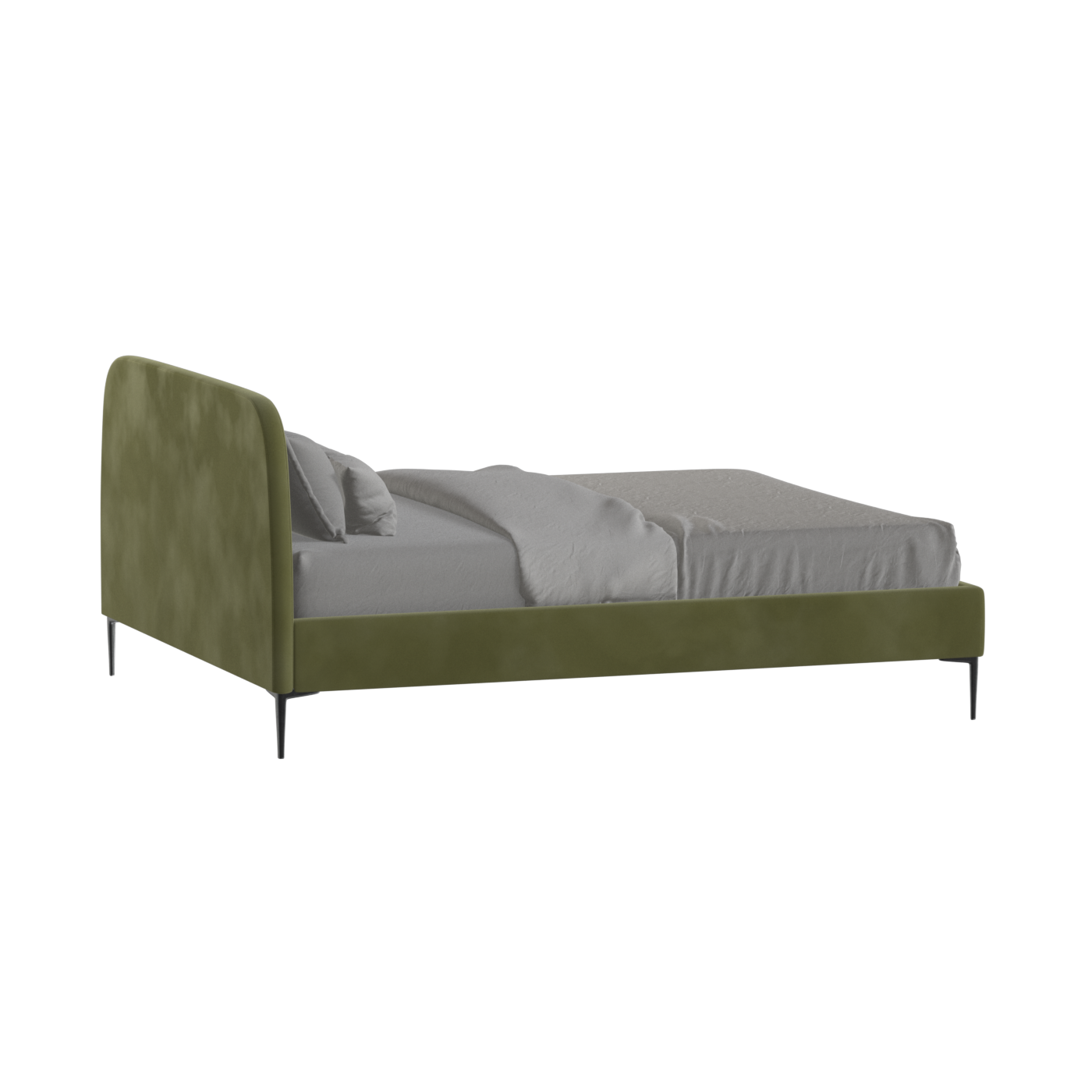Anna Upholstered Bed with Vertical Headboard Detailing