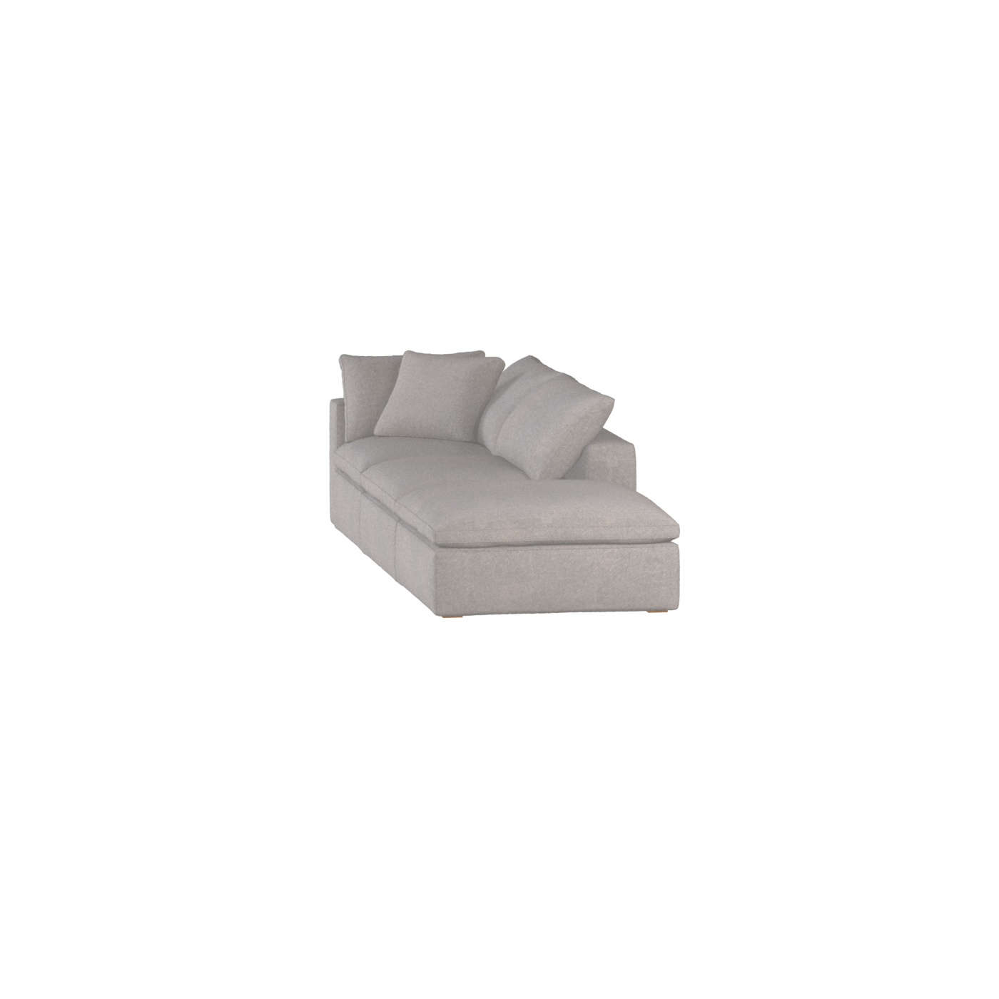 Canapé d'angle modulable Ari avec pouf - Large choix de tissus
