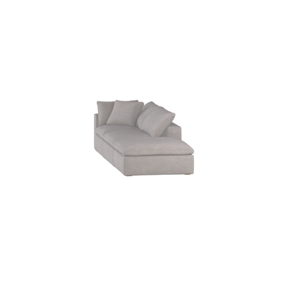 Canapé d'angle modulable Ari avec pouf - Large choix de tissus