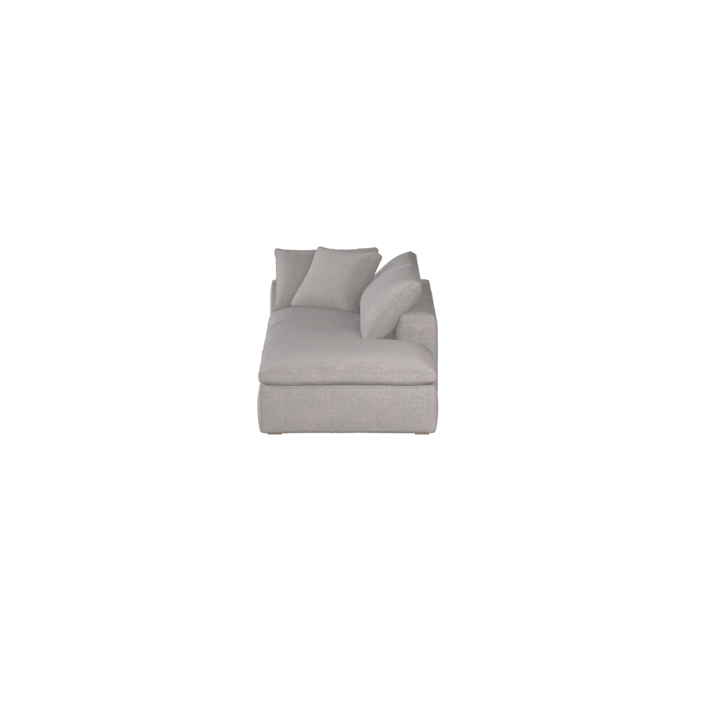 Canapé d'angle modulable Ari avec pouf - Large choix de tissus