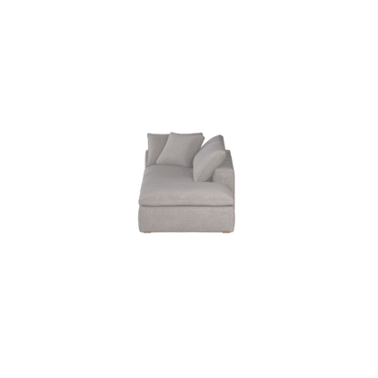 Canapé d'angle modulable Ari avec pouf - Large choix de tissus