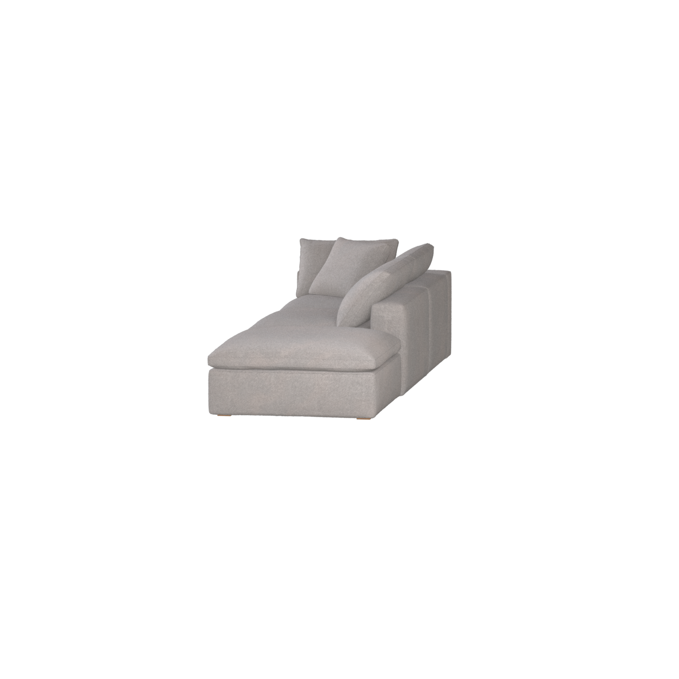 Canapé d'angle modulable Ari avec pouf - Large choix de tissus