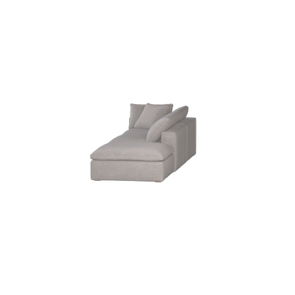 Canapé d'angle modulable Ari avec pouf - Large choix de tissus