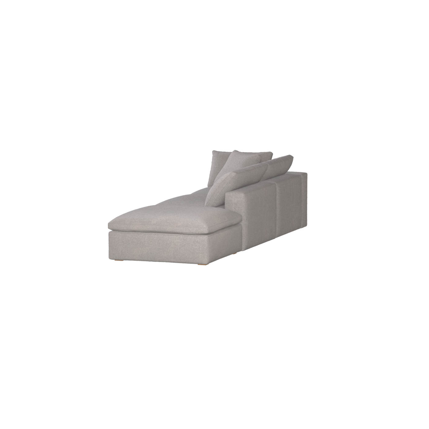 Canapé d'angle modulable Ari avec pouf - Large choix de tissus