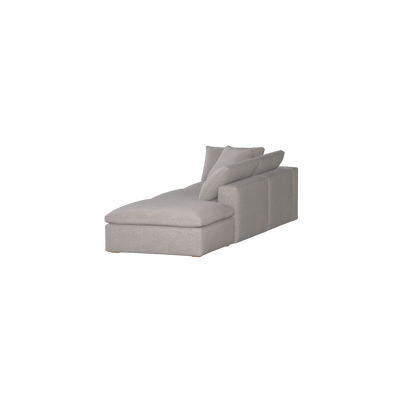 Canapé d'angle modulable Ari avec pouf - Large choix de tissus
