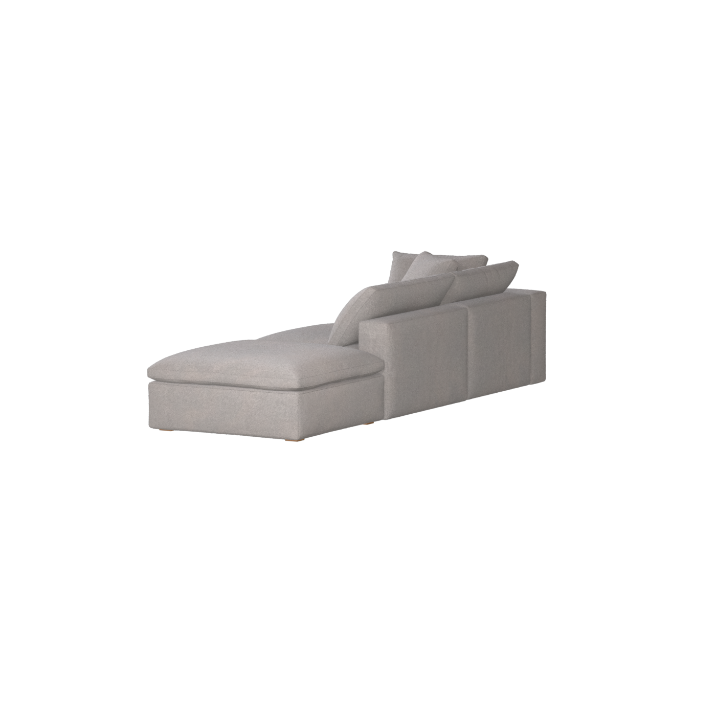 Canapé d'angle modulable Ari avec pouf - Large choix de tissus