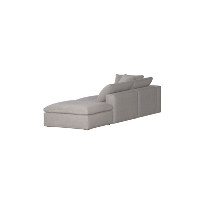 Canapé d'angle modulable Ari avec pouf - Large choix de tissus