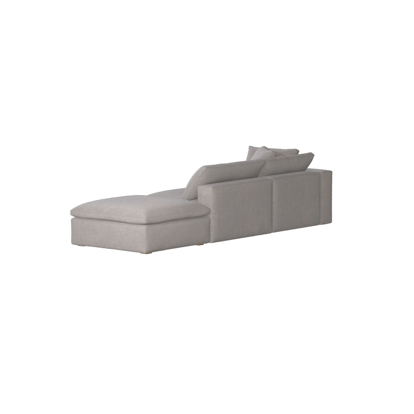 Canapé d'angle modulable Ari avec pouf - Large choix de tissus