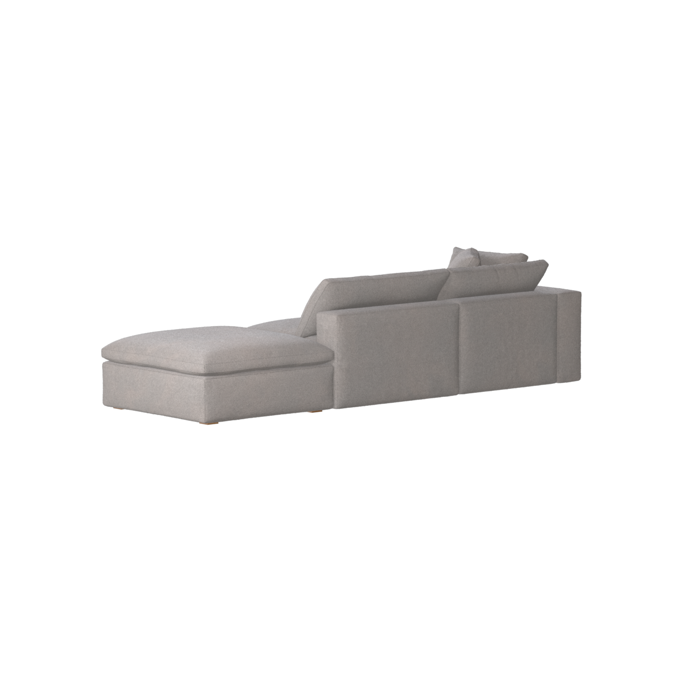 Canapé d'angle modulable Ari avec pouf - Large choix de tissus