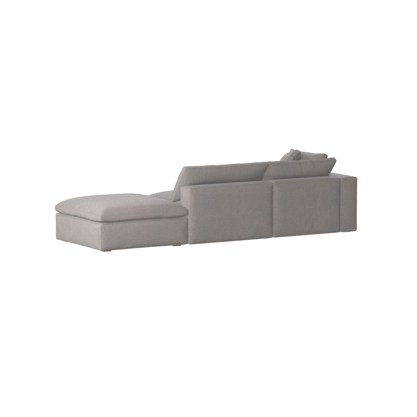Canapé d'angle modulable Ari avec pouf - Large choix de tissus