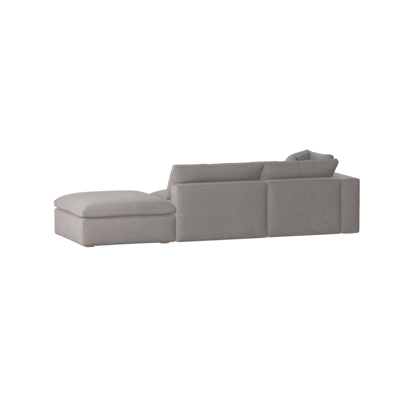 Canapé d'angle modulable Ari avec pouf - Large choix de tissus