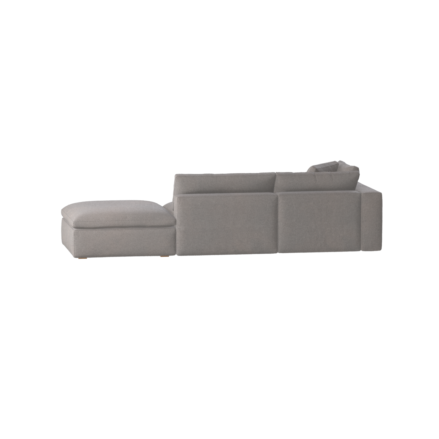 Canapé d'angle modulable Ari avec pouf - Large choix de tissus