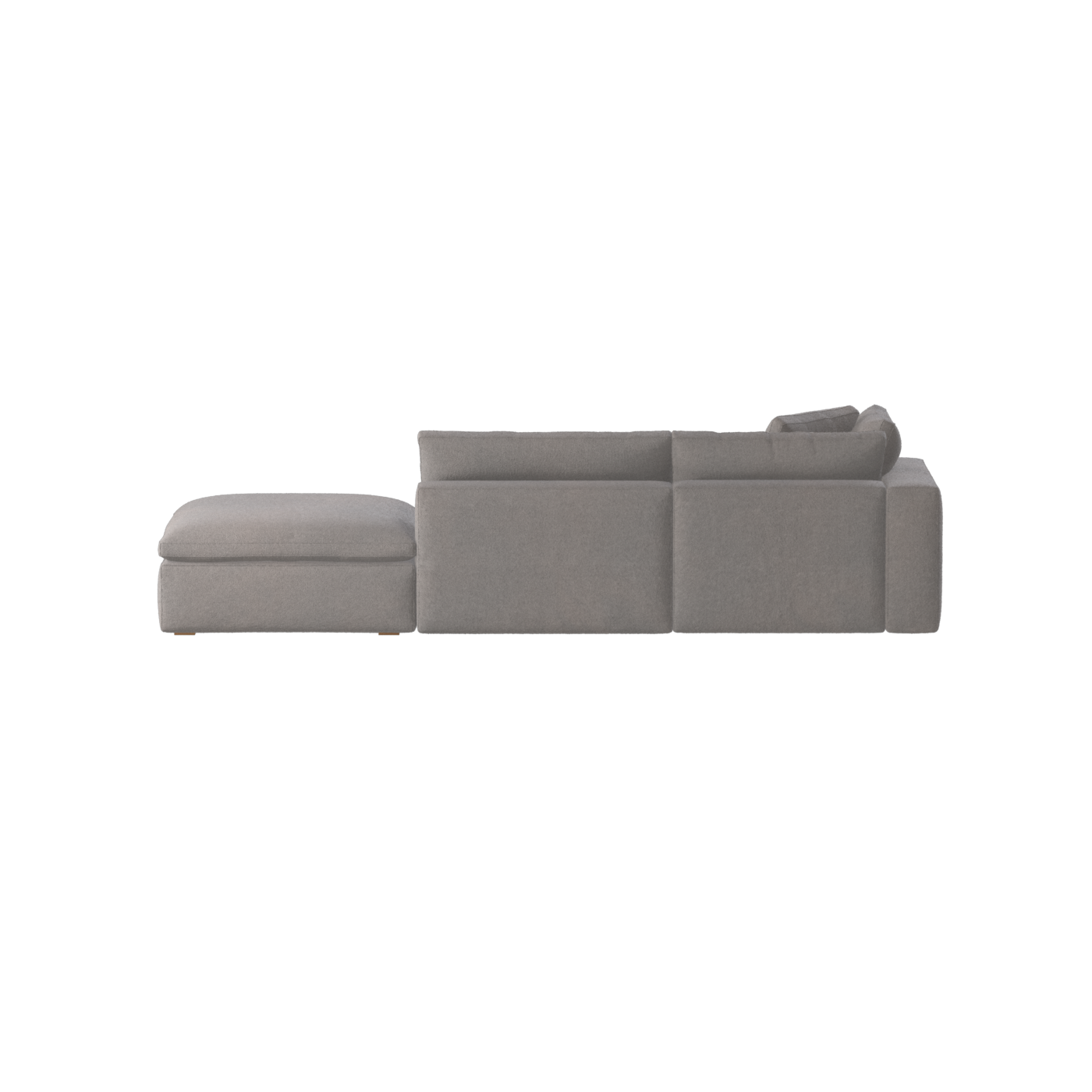 Canapé d'angle modulable Ari avec pouf - Large choix de tissus