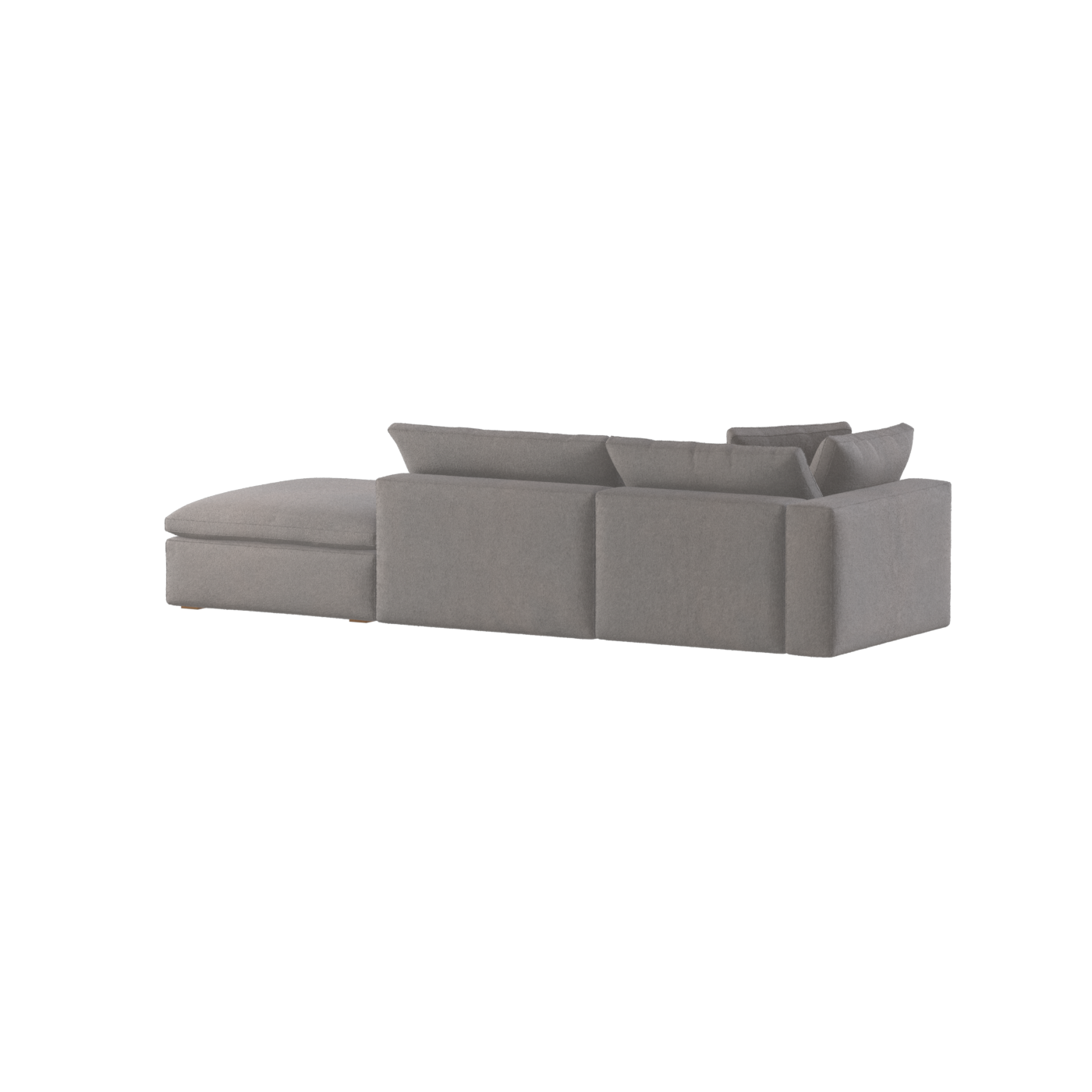 Canapé d'angle modulable Ari avec pouf - Large choix de tissus