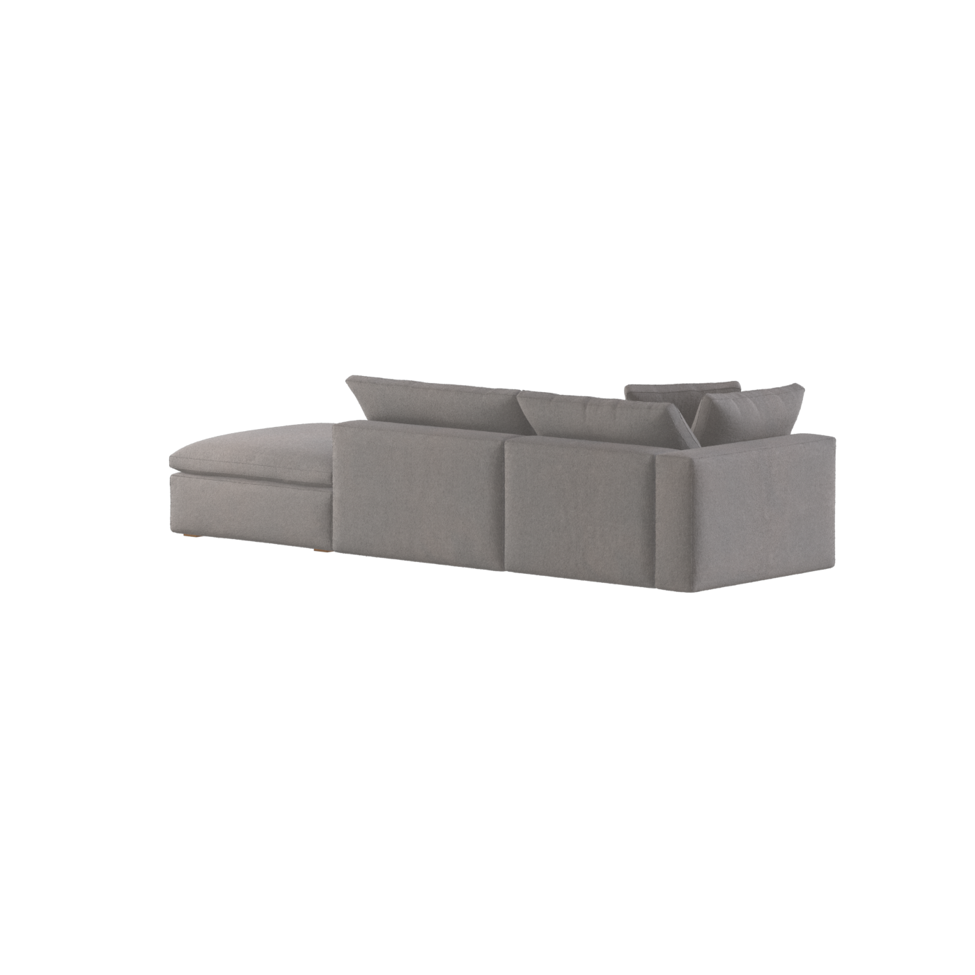 Canapé d'angle modulable Ari avec pouf - Large choix de tissus
