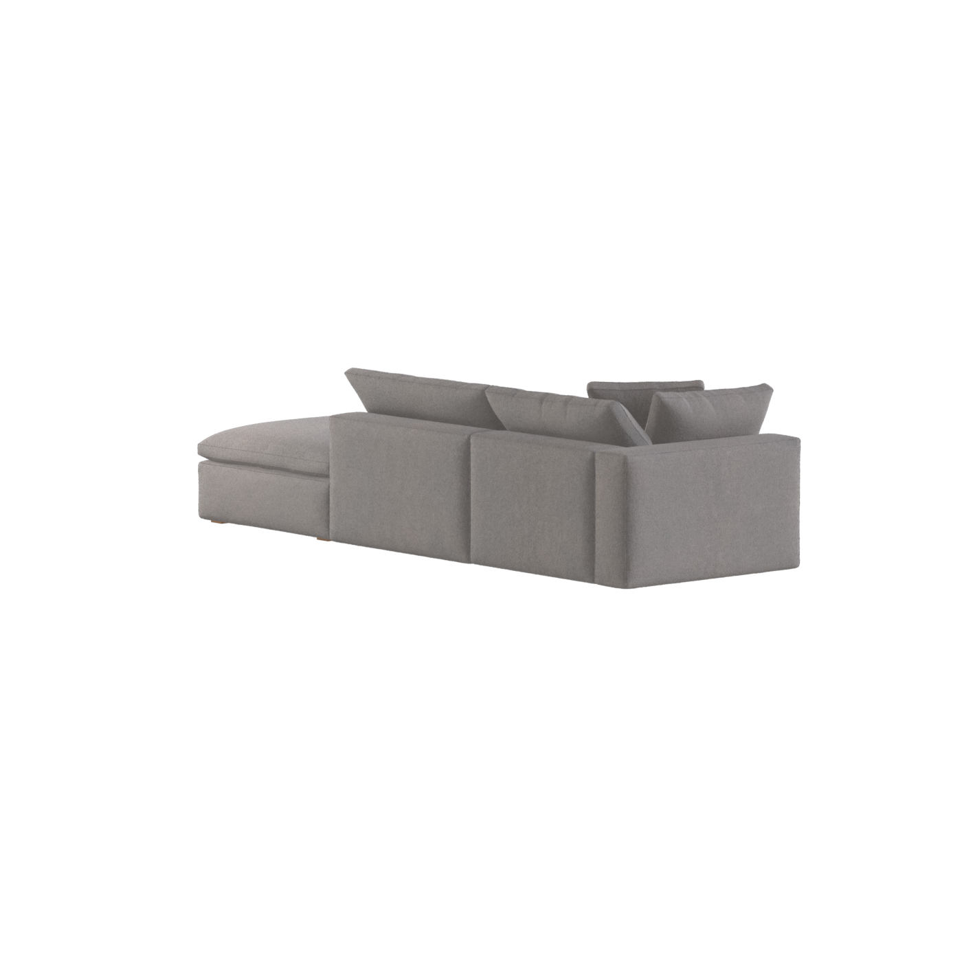 Canapé d'angle modulable Ari avec pouf - Large choix de tissus