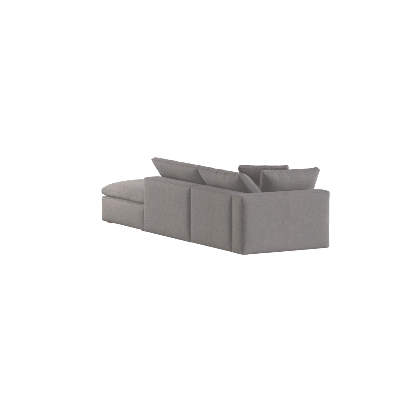Canapé d'angle modulable Ari avec pouf - Large choix de tissus