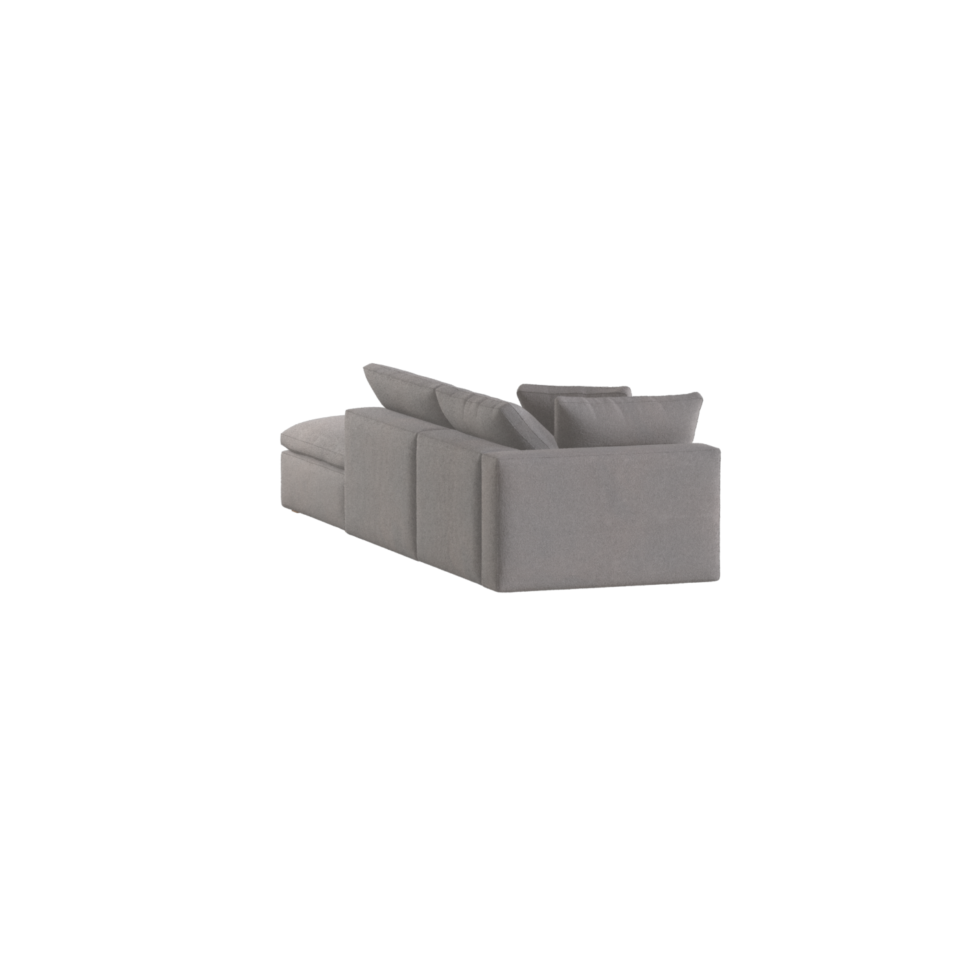 Canapé d'angle modulable Ari avec pouf - Large choix de tissus
