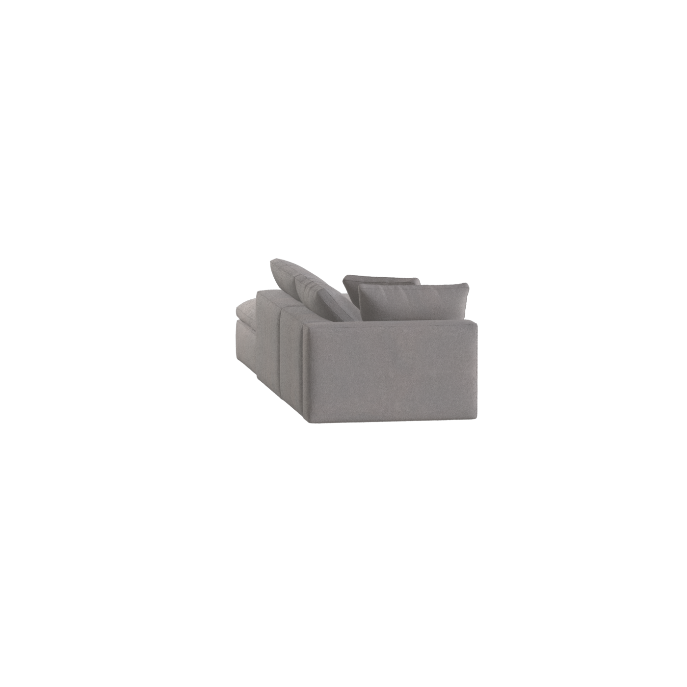 Canapé d'angle modulable Ari avec pouf - Large choix de tissus