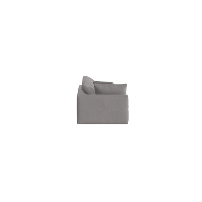 Canapé d'angle modulable Ari avec pouf - Large choix de tissus