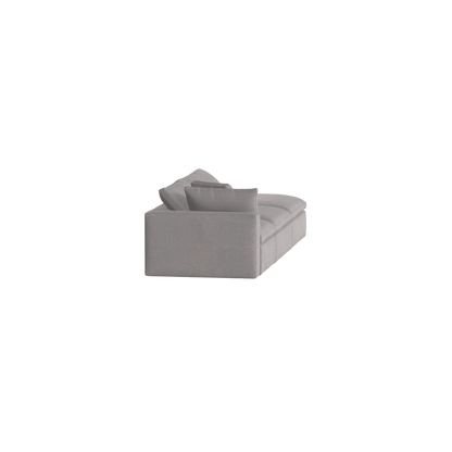 Canapé d'angle modulable Ari avec pouf - Large choix de tissus
