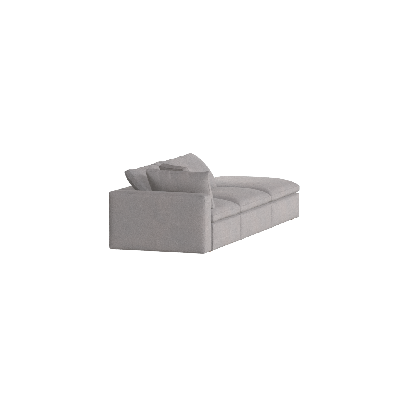 Canapé d'angle modulable Ari avec pouf - Large choix de tissus