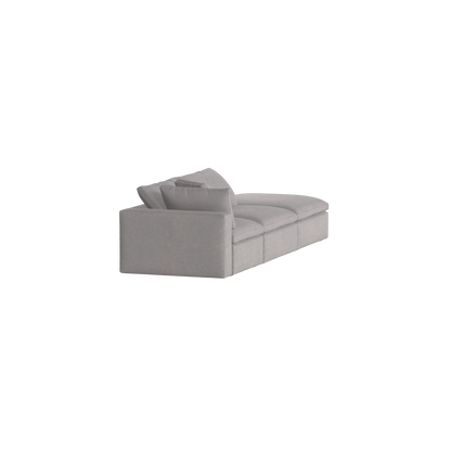 Canapé d'angle modulable Ari avec pouf - Large choix de tissus