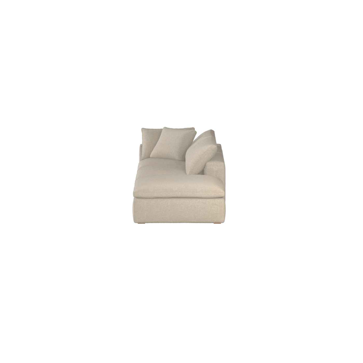 Canapé d'angle modulable Ari avec pouf - Large choix de tissus