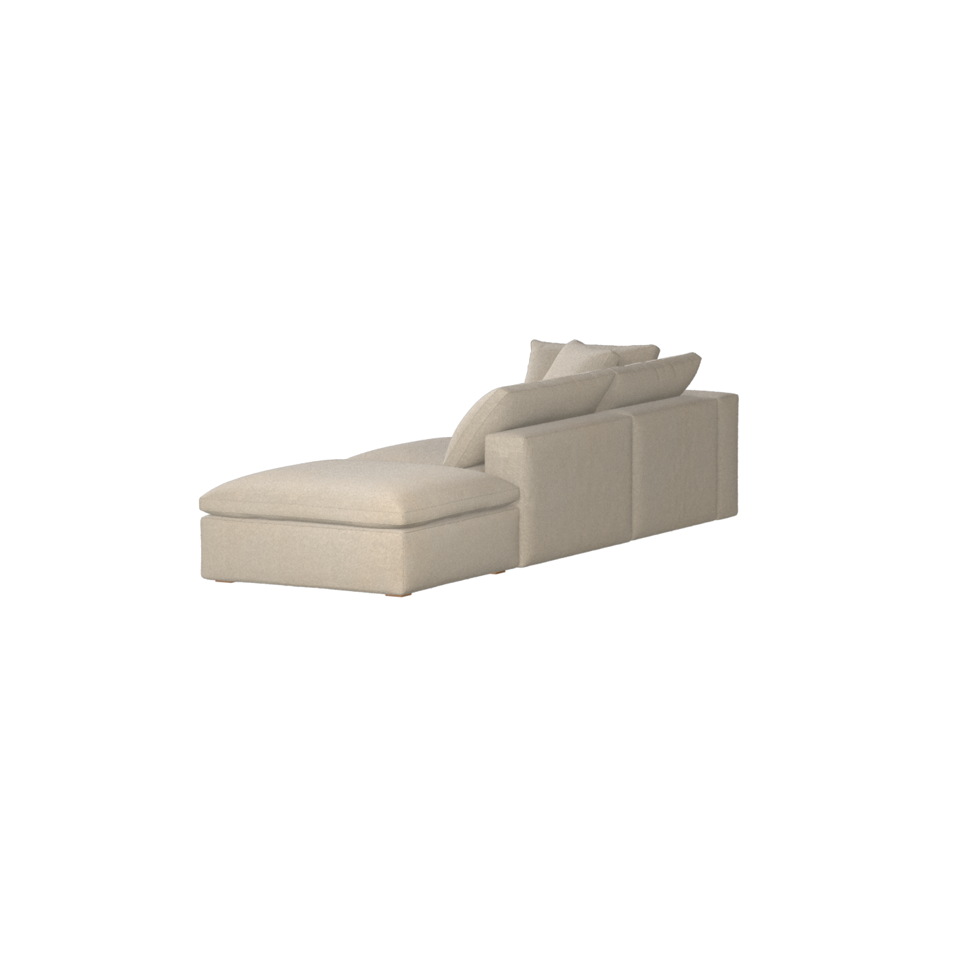 Canapé d'angle modulable Ari avec pouf - Large choix de tissus