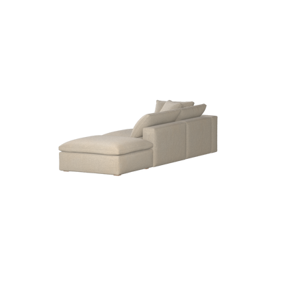 Canapé d'angle modulable Ari avec pouf - Large choix de tissus