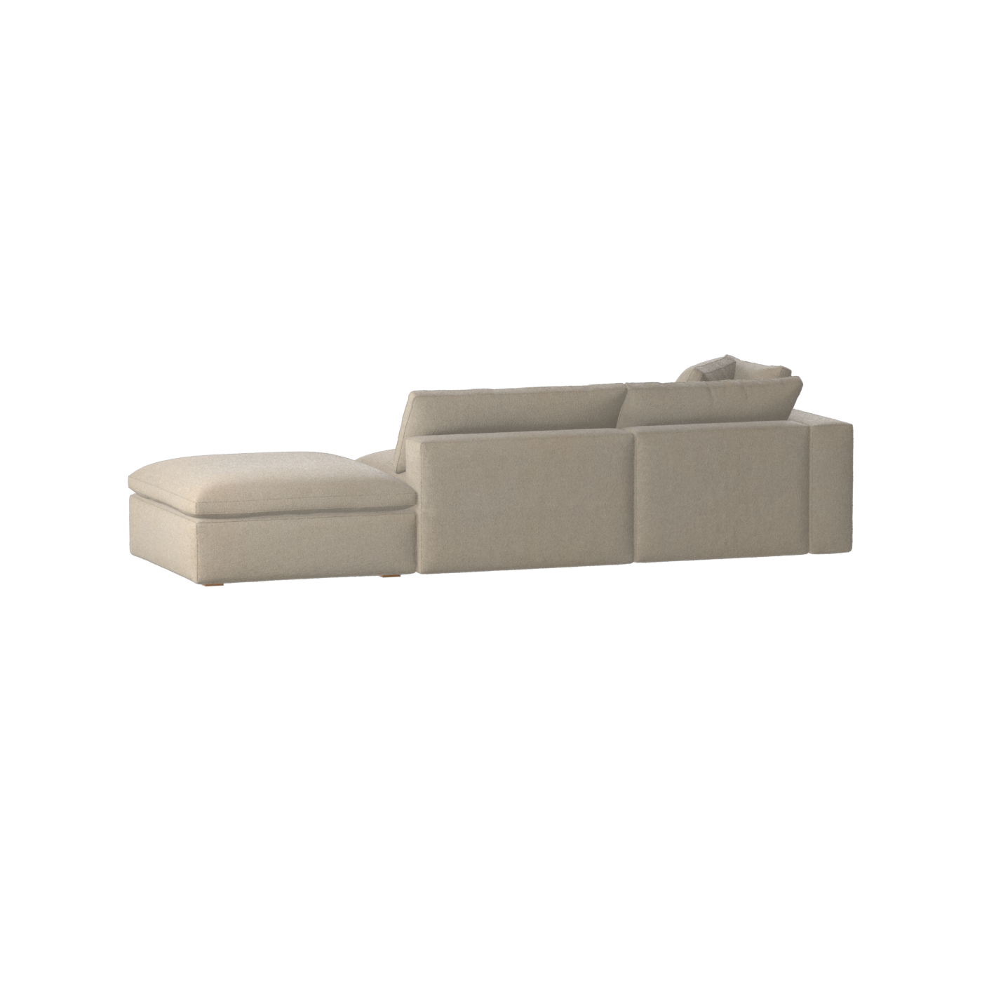 Canapé d'angle modulable Ari avec pouf - Large choix de tissus