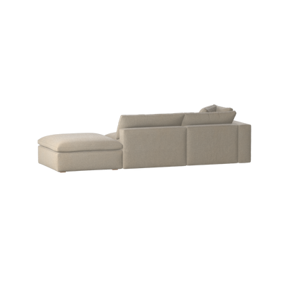 Canapé d'angle modulable Ari avec pouf - Large choix de tissus