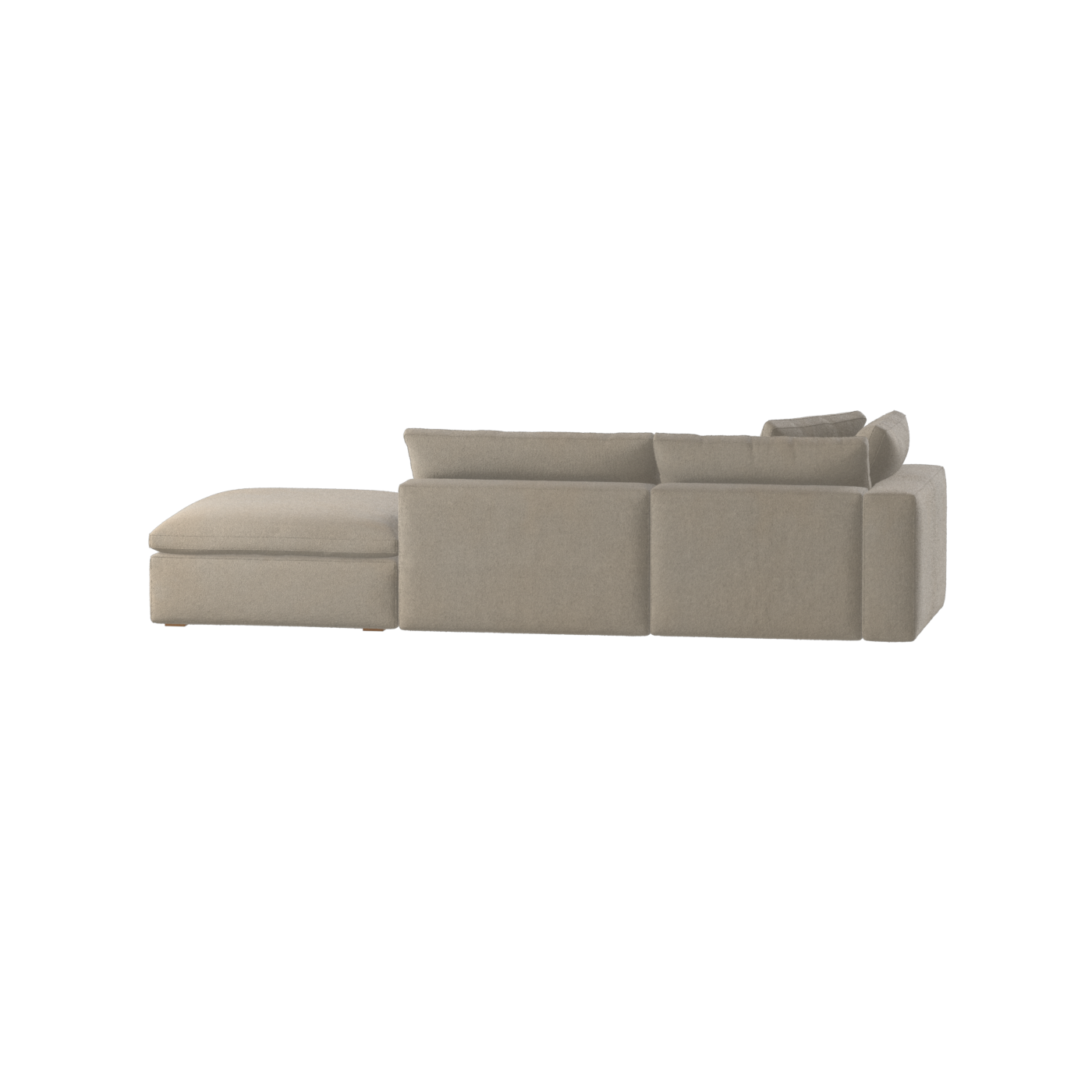 Canapé d'angle modulable Ari avec pouf - Large choix de tissus