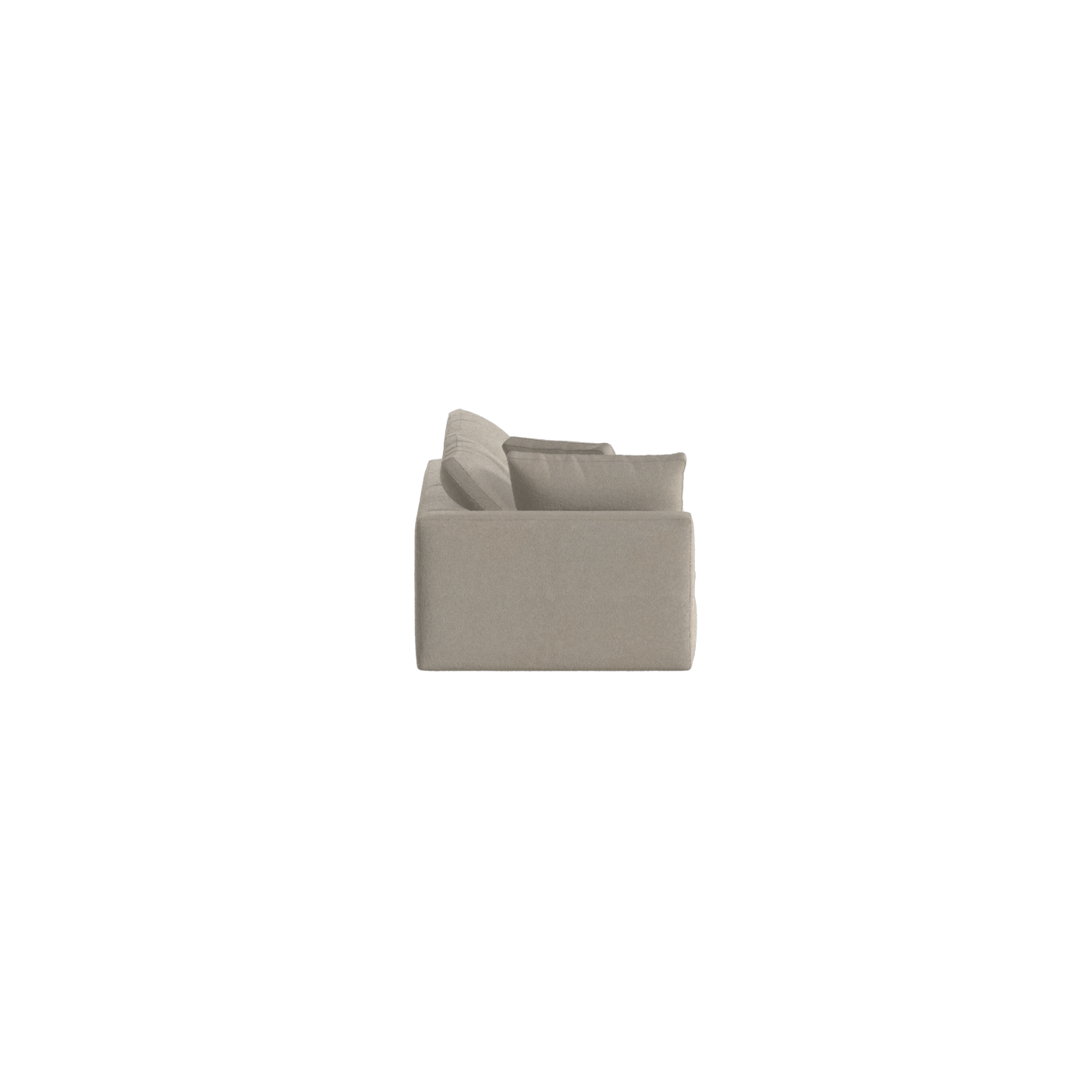 Canapé d'angle modulable Ari avec pouf - Large choix de tissus