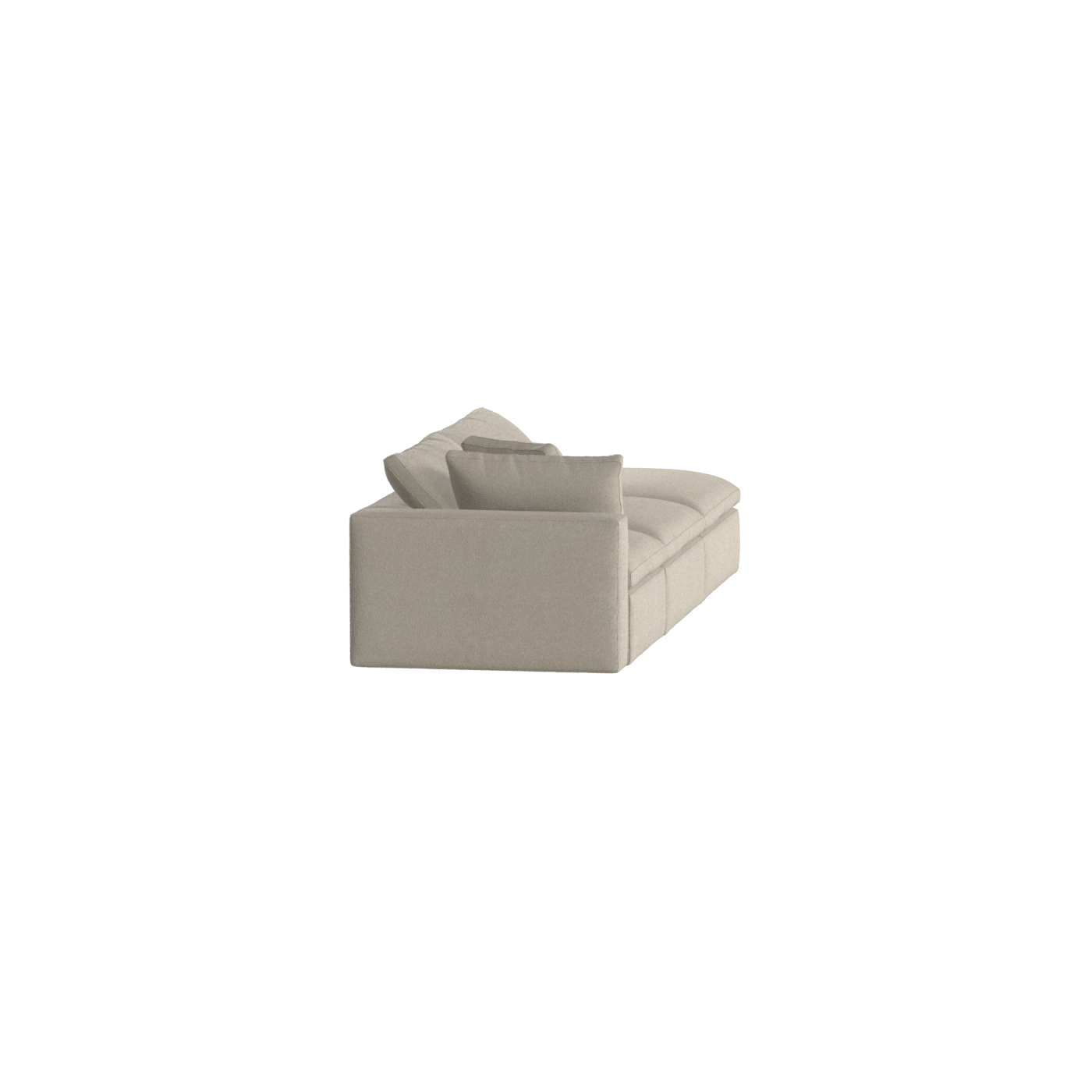 Canapé d'angle modulable Ari avec pouf - Large choix de tissus