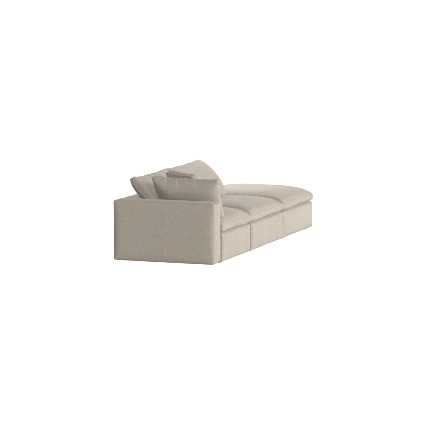 Canapé d'angle modulable Ari avec pouf - Large choix de tissus