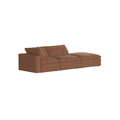 Ari modular corner Sofa with pouffe - Wide fabric range