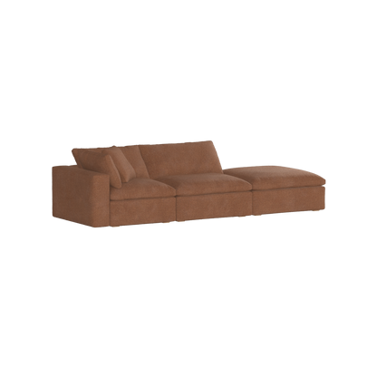 Ari modular corner Sofa with pouffe - Wide fabric range