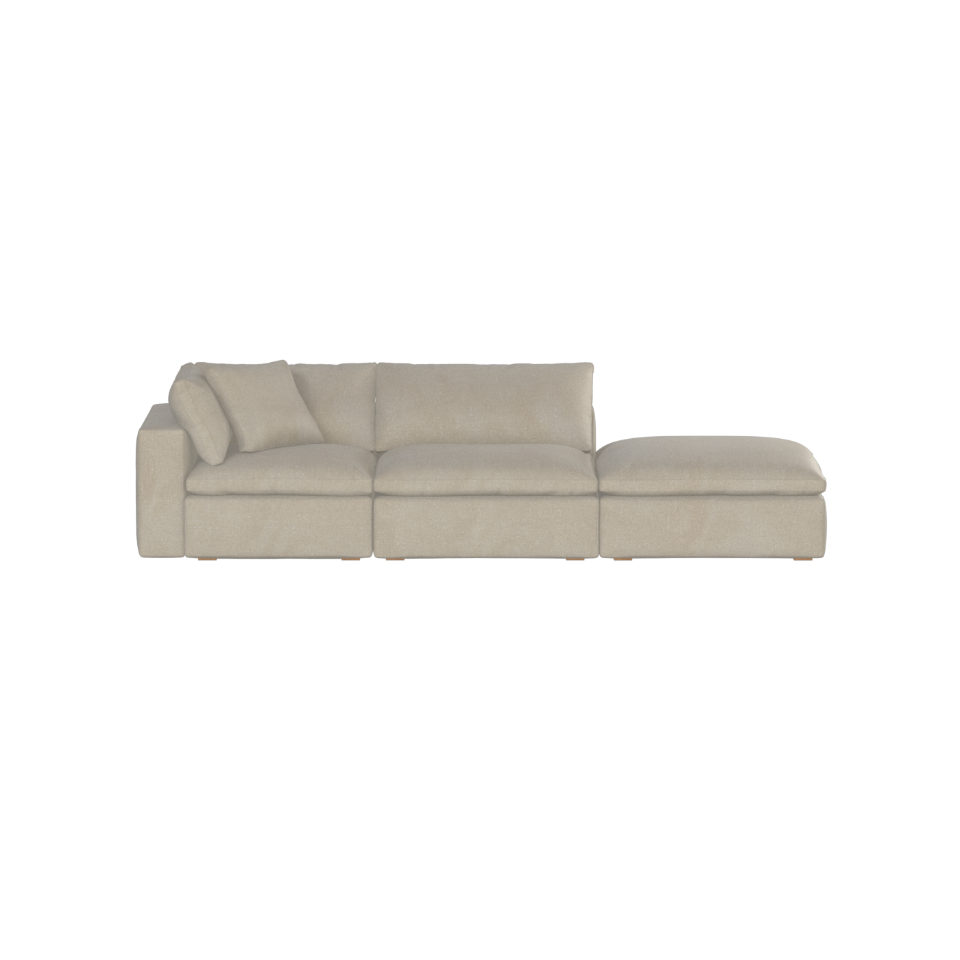 Ari modular corner Sofa with pouffe - Wide fabric range