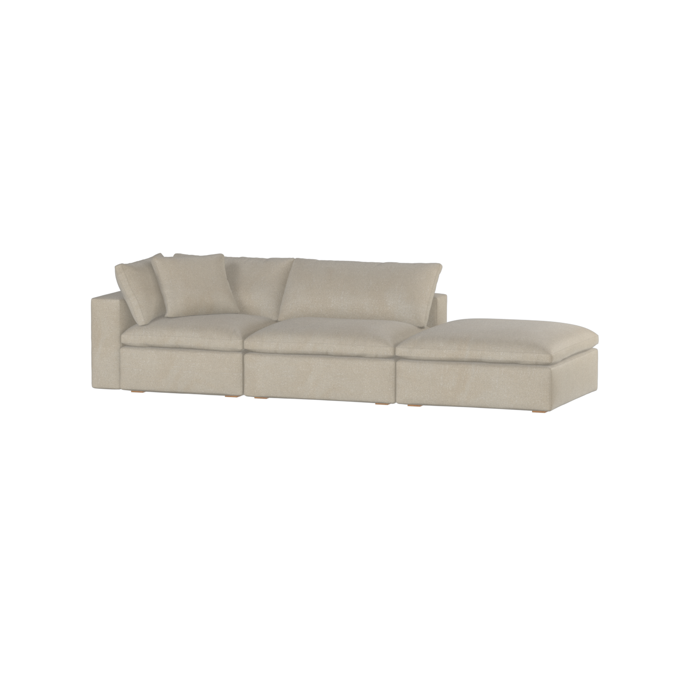 Ari modular corner Sofa with pouffe - Wide fabric range