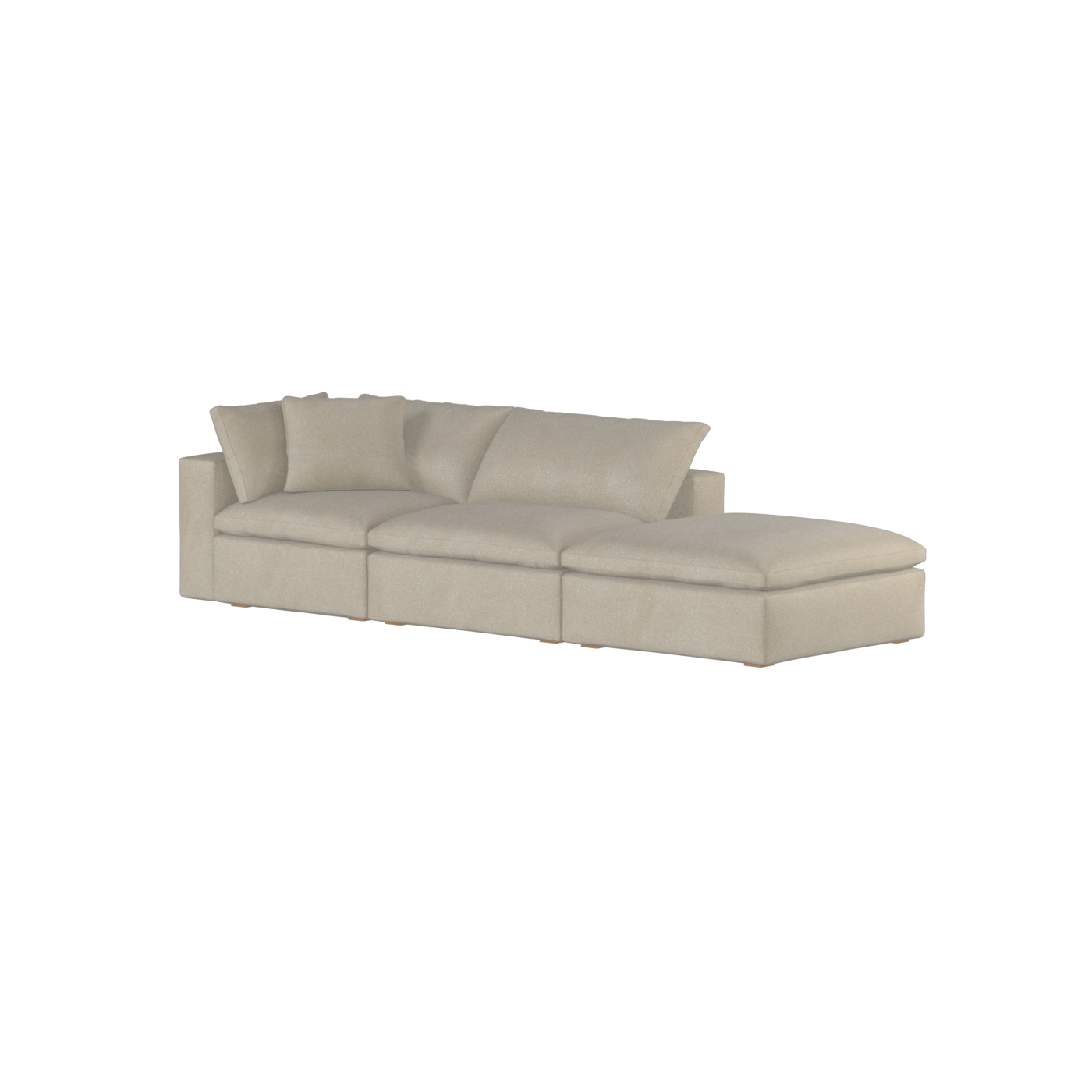 Ari modular corner Sofa with pouffe - Wide fabric range