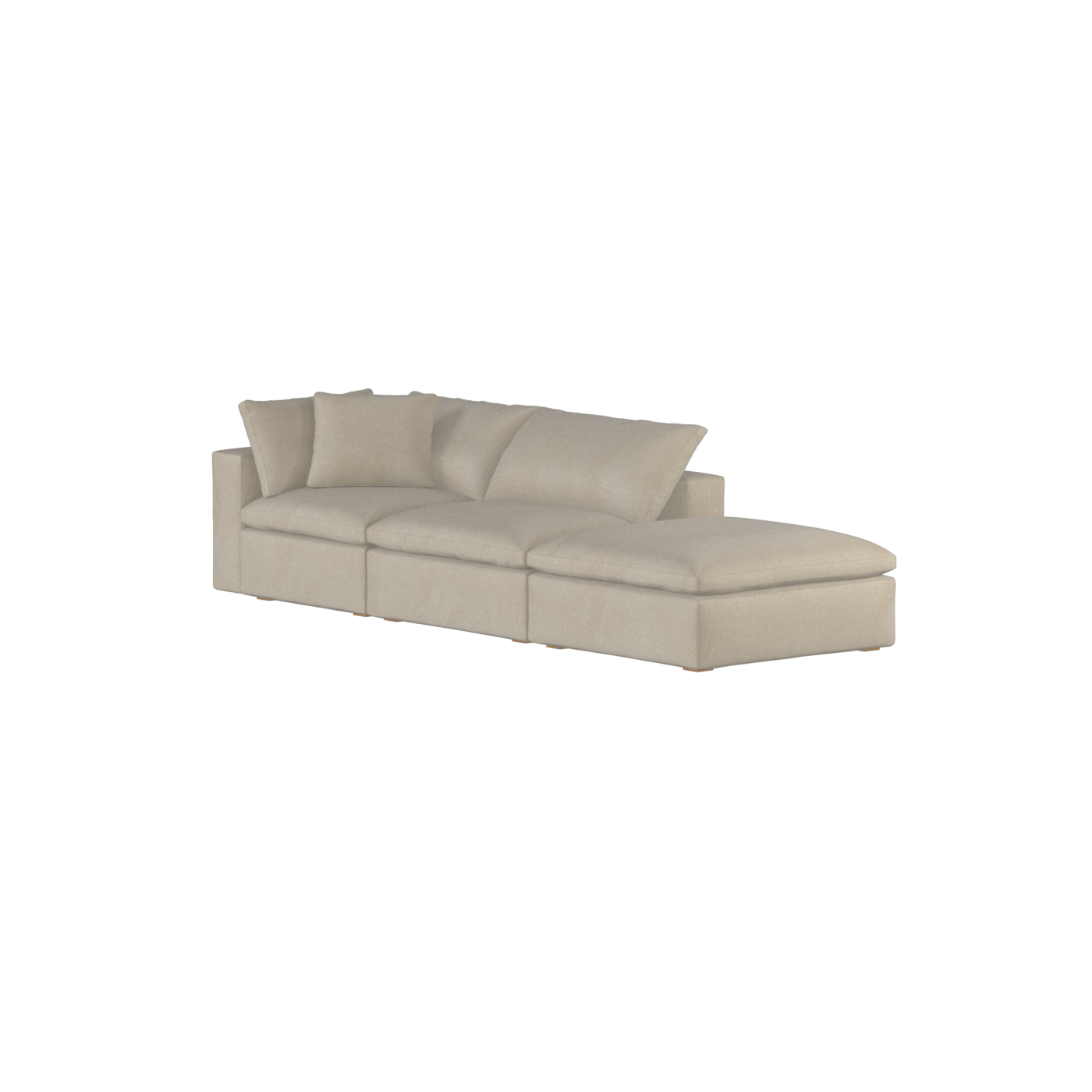 Ari modular corner Sofa with pouffe - Wide fabric range