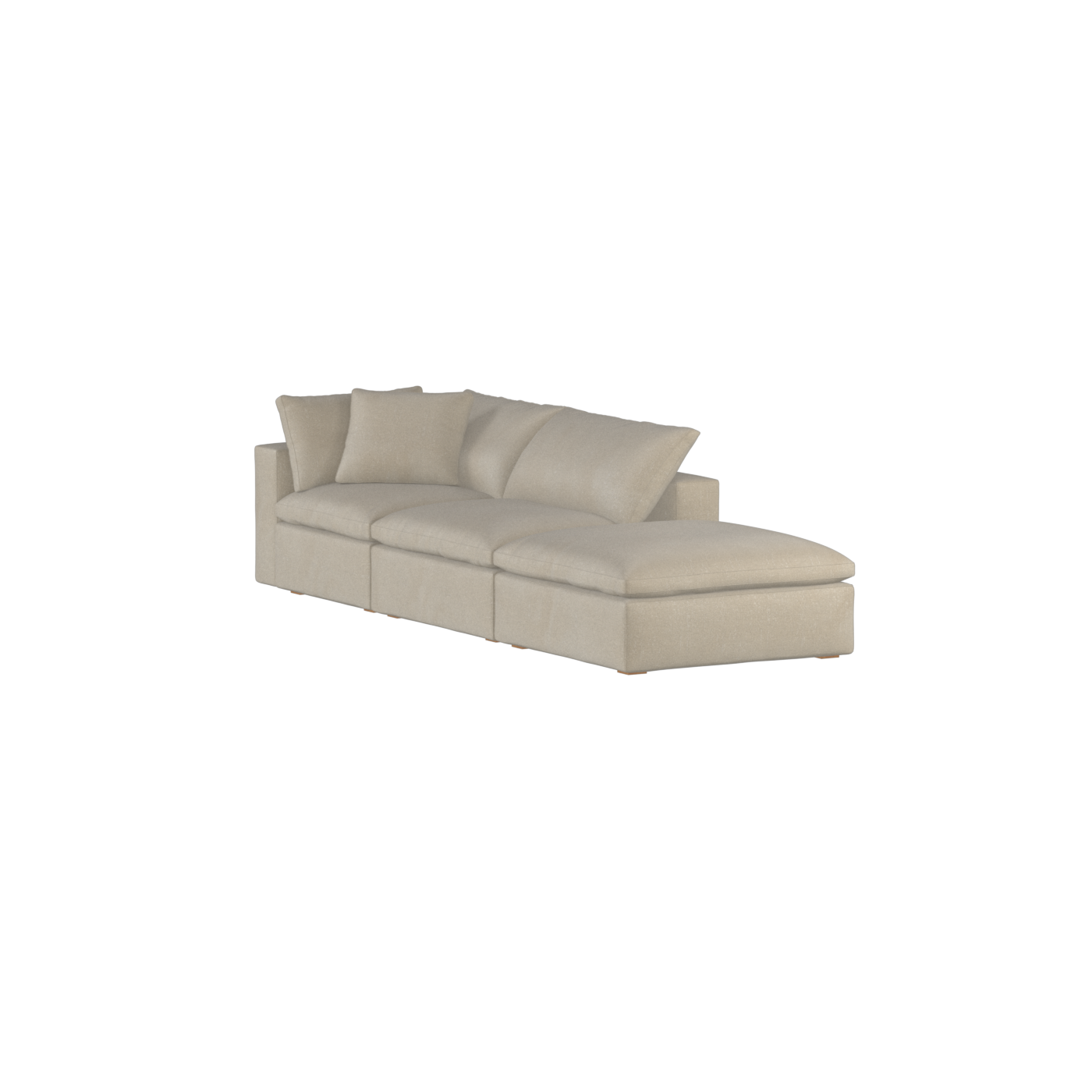 Ari modular corner Sofa with pouffe - Wide fabric range