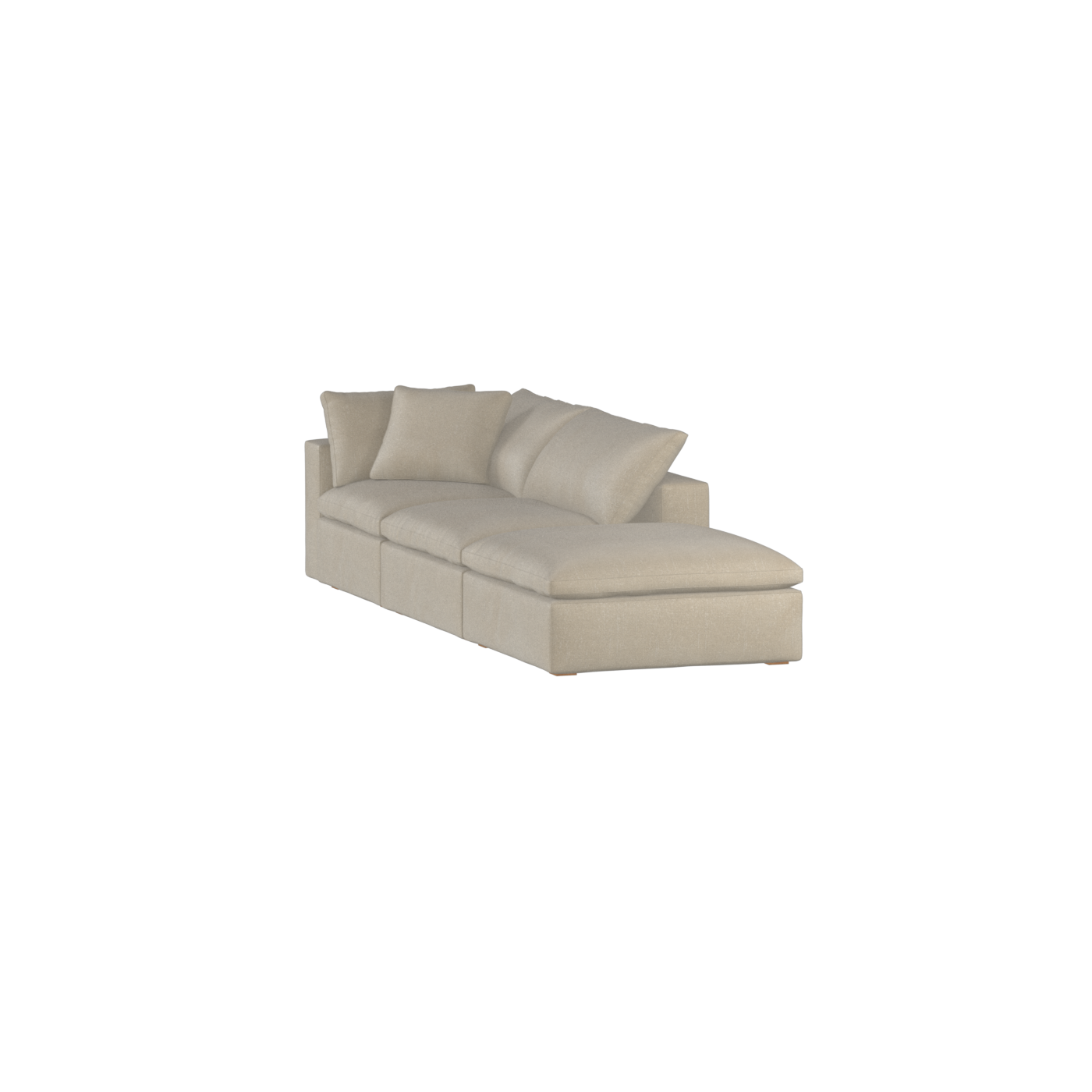 Ari modular corner Sofa with pouffe - Wide fabric range