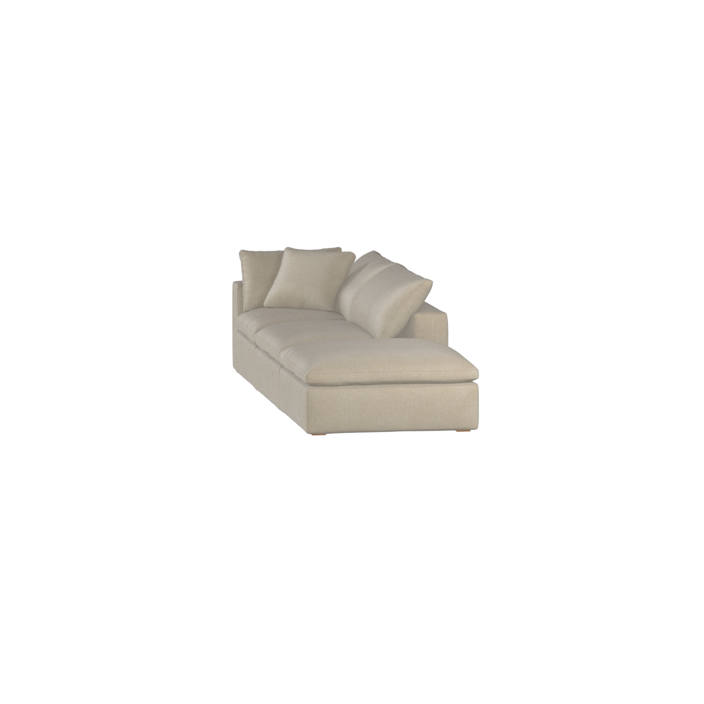 Ari modular corner Sofa with pouffe - Wide fabric range