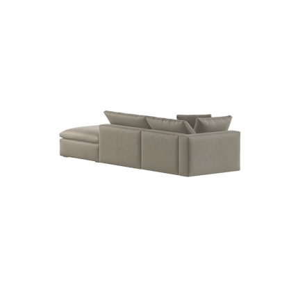 Ari modular corner Sofa with pouffe - Wide fabric range