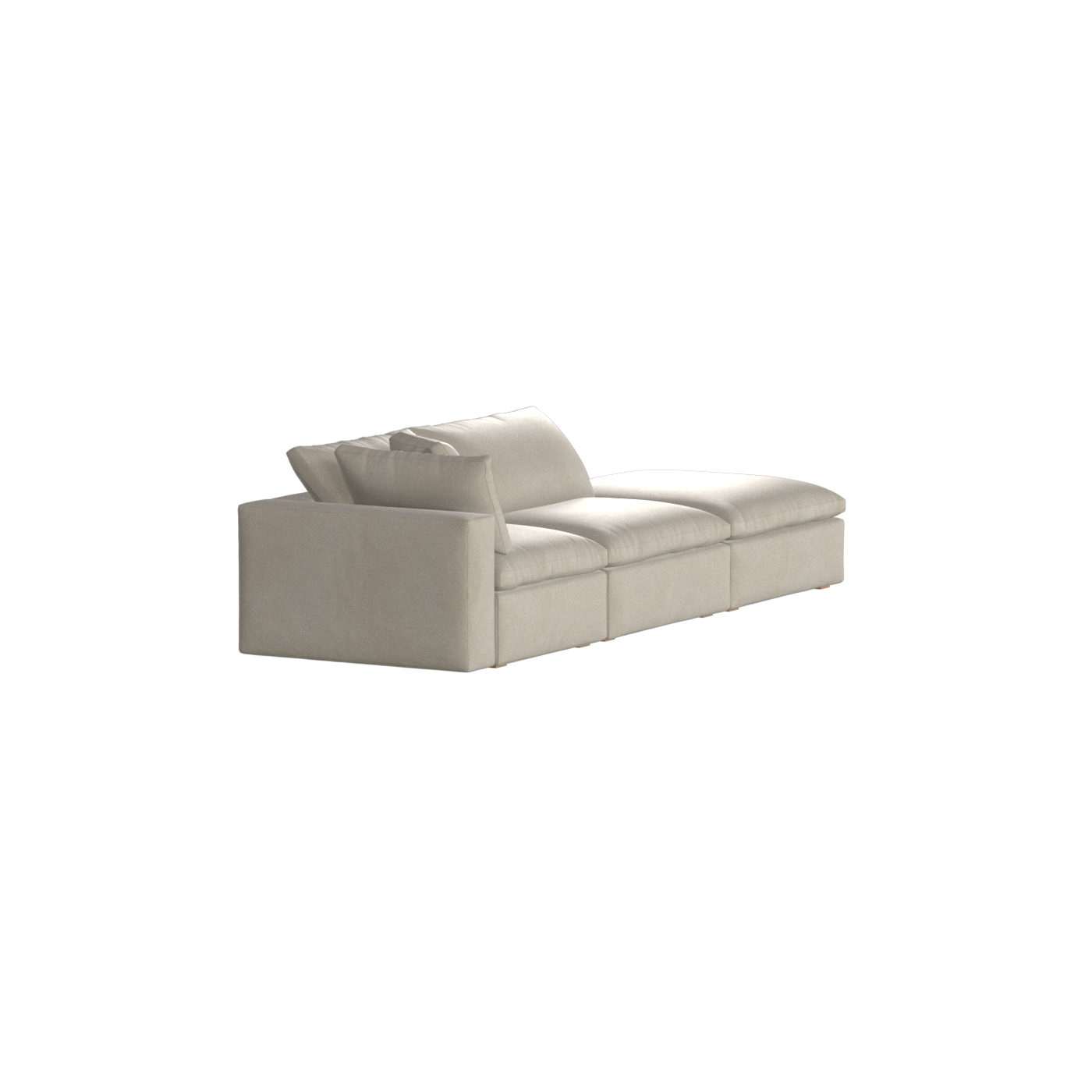 Ari modular corner Sofa with pouffe - Wide fabric range