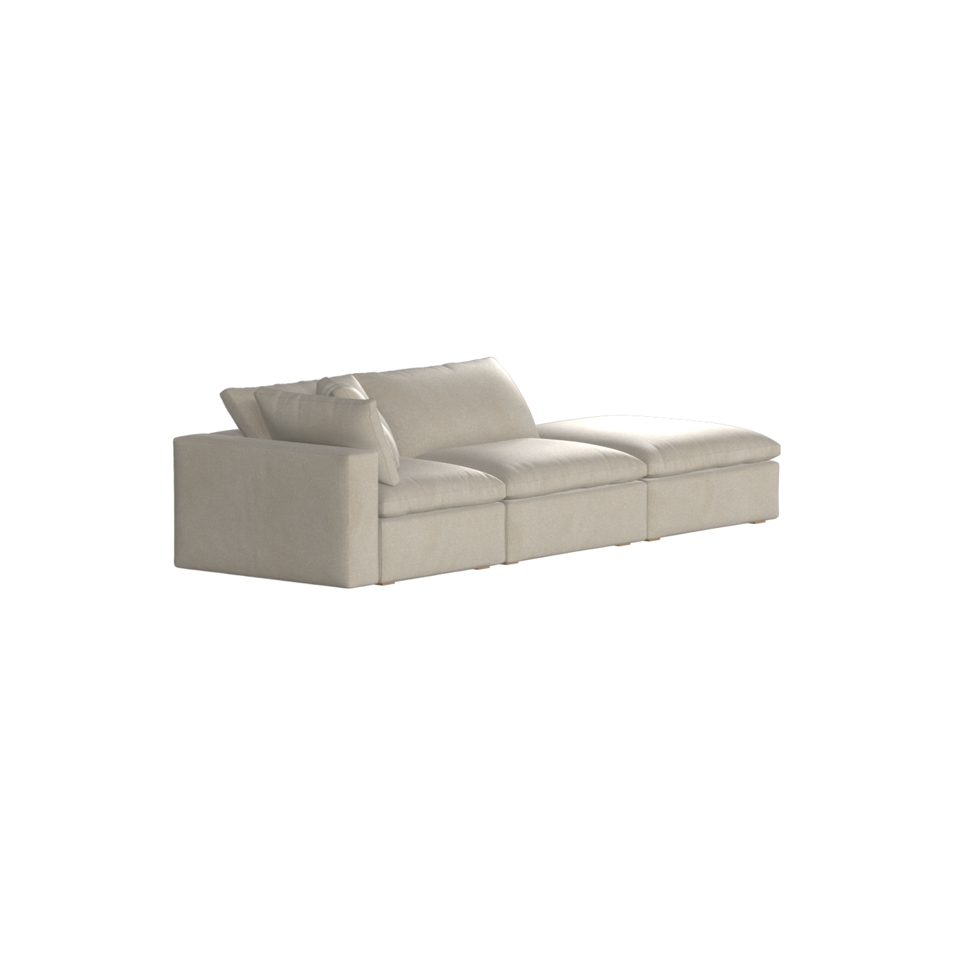 Ari modular corner Sofa with pouffe - Wide fabric range